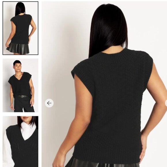 Blackmilk - Black Textured Knit Vest - Limited - AU XS/S - Picture 3 of 11